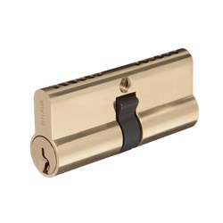 BRAVA Urban Euro Double Cylinder with Fixed Cam Anti Panic TE2 Profile KD Polished Brass 70mm - 3170HETE2PBKD
