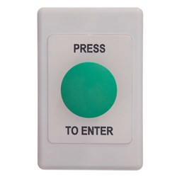 Neptune Press to Enter Green Mushroom Button with White GPO Faceplate - ACTN2BMGENT
