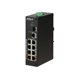 Dahua 10 Port Unmanaged Network Switch with 8 PoE Ports, 1 Gigabit Uplink Port and 1 SFP Port - DH-PFS3110-8ET-96-V2