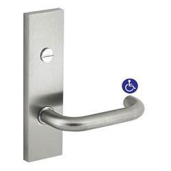 Dormakaba Furniture Square End Plate Concealed Fix with Emergency Turn and Noosa Lever SSS - 6604/30 SSS