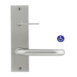Dormakaba Furniture Square End Plate Visible Fix with Disabled Turn and Noosa Lever LH SSS - 6607/30GL SSS 9400000001992