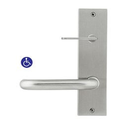 Dormakaba Furniture Square End Plate Visible Fix with Disabled Turn and Noosa Lever RH SSS - 6607/30GR SSS 9400000001993
