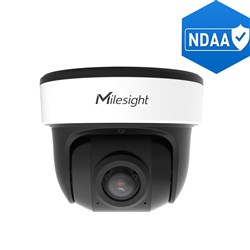 Milesight AI Panoramic Series 5MP 180-Degree Mini Dome Network Camera with 1.68mm Fixed Lens, NDAA Compliant, IP67 and IK10 - MS-C5376-PE