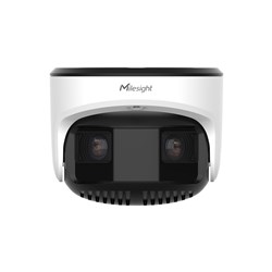 Milesight AI Dual Sensor 180-degree Panoramic Network Camera 4mm Fix lens, IP67 and IK10 - MS-C8477-PC