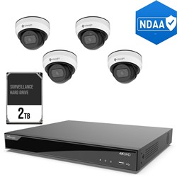 Milesight 8 Channel Camera Kit including 4x 5MP Mini Dome Fixed Lens Cameras and 2TB HDD, NDAA Compliant