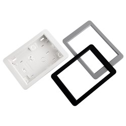 RISCO Elegant Keypad Flush Mount Kit, includes White and Black Surrounds - RAKELFLUSH0A