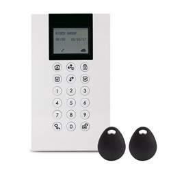 RISCO Wired Panda Keypad with inbuild Prox Reader, includes 2 Prox Tags, suits LightSYS+ and LightSYS2 - RP432KPP200B