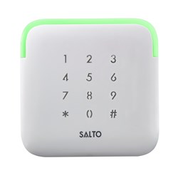 SALTO Wall reader + Keypad MIFARE DESFire + Bluetooth LE + HSE European Shape in White