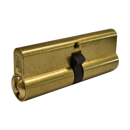 PROTECTOR Euro Double Cylinder with Fixed Cam LW5 Profile KD Polished Brass 90mm - PCD90-6P-KD-PB