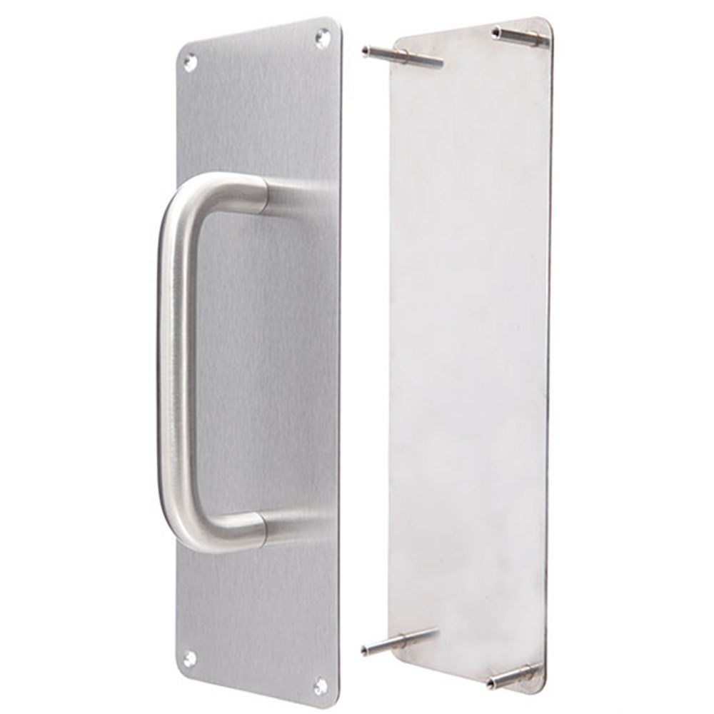 Lockwood 215VISPPSS Door Pull Handle Push Plate Set Satin Stainless