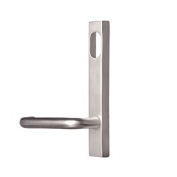 Astra Furniture Ascot Narrow Style Square End External Plate with Cylinder Hole & 29 Lever Satin Chrome - AN11/29 SCP