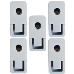 Lock Focus Compression Latch, White Finish in Pack of 5 - 914222/W