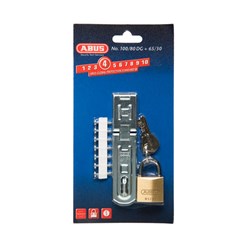 ABUS HASP & STAPLE & PADLOCK  100/80DG PLUS 65/30 CARDED