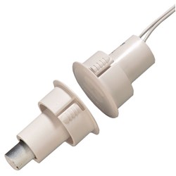 Aritech Hardwired Reed Switch White Detection Gap 13mm 1 NC Output Plastic Recessed Mount 25mm Cutout - 1078-N