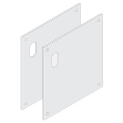 BDS MORTICE DRESS PLATE SPOE 150x160x1.5MM (1 HOLE) Pkt=2