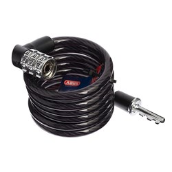 ABUS Combination Cable Lock - 8mm Steel Cable Bike Lock With Plastic Coating