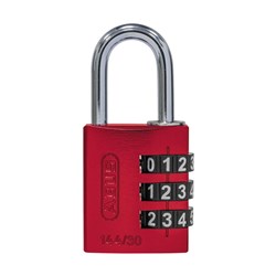 ABUS P/LOCK 144/30 RED ALUM BODY 3 WHEEL COMBO DP