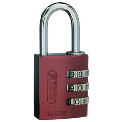 ABUS P/LOCK 145/30 RED BX ALUM BODY 3 WHEEL COMBO