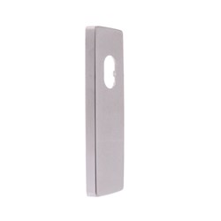 Lockwood Furniture Square End Plate Concealed Fix with Cylinder Hole Only Satin Chrome - 1800SC