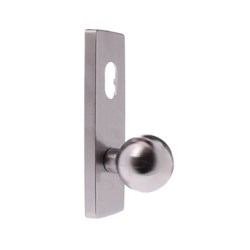 Lockwood Furniture Square End Plate Concealed Fix with Cylinder Hole and 20 Knob Satin Chrome - 1801/20SC