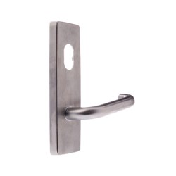 Lockwood Furniture Square End Plate Concealed Fix with Cylinder Hole and 70 Lever Satin Chrome - 1801/70SC