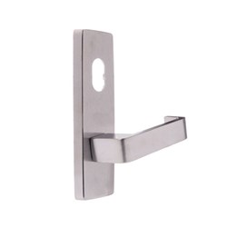 Lockwood Furniture Square End Plate Concealed Fix with Cylinder Hole and 90 Lever Satin Chrome - 1801/90SC