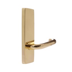 Lockwood Furniture Square End Plate Concealed Fix with 70 Lever Polished Brass - 1805/70PB