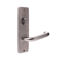 Lockwood Furniture Square End Plate Visible Fix with Turnsnib and 70 Lever Satin Chrome - 1904/70SC