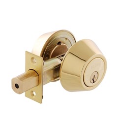 BRAVA Urban Deadbolt Double Cylinder TE2 Profile KD Polished Brass - 210BPB