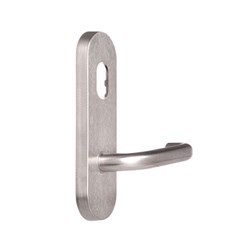Lockwood Furniture Round End Plate Concealed Fix with Cylinder Hole and 70 Lever Satin Chrome - 2801/70SC