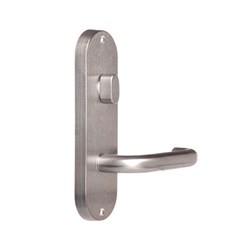 Lockwood Furniture Round End Plate Visible Fix with Turnsnib and 70 Lever Satin Chrome - 2904/70SC