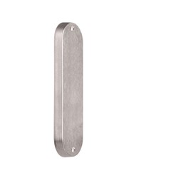 Lockwood Furniture Round End Plate Visible Fix Plain Plate Satin Chrome - 2907SC