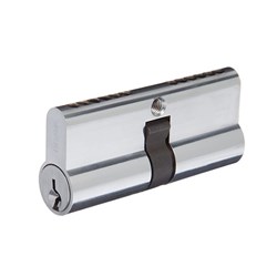 BRAVA Urban Euro Double Cylinder with Fixed Cam LW5 KA4 Rekeyable Satin Chrome - 3170HSCKA4