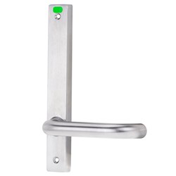 Lockwood Furniture Narrow Square End Plate Visible Fix with 70 Lever and LED Satin Chrome - 4912/70SC