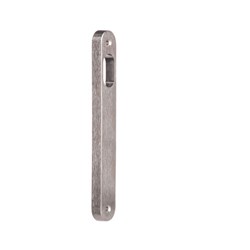 Lockwood Furniture Narrow Round End Plate Visible Fix with Cylinder Hole Only Satin Chrome - 5900SC