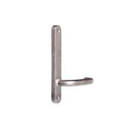 Lockwood Furniture Narrow Round End Plate Visible Fix with 70 Lever Satin Chrome - 5905/70SC