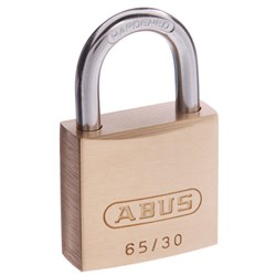 ABUS 65 Series Premium Padlock with 30mm Brass Body and 17mm Hardened Steel Shackle KA 304 - 65/30KA4