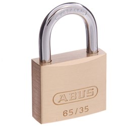 ABUS 65 Series Premium Padlock with 35mm Brass Body and 19mm Hardened Steel Shackle KA 354 - 65/35KA4