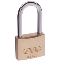 ABUS 65 Series Premium Padlock with 40mm Brass Body and 40mm Hardened Steel Shackle KA 6401 - 65/40HB40KA11