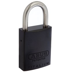 ABUS P/LOCK 83ALIB/40 BLK KD with 25MM SS SHACKLE