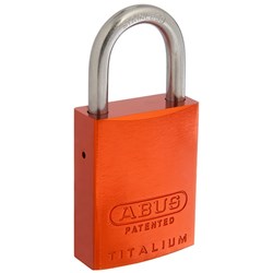 ABUS P/LOCK 83ALIB/40 ORG KD with 25MM SS SHACKLE