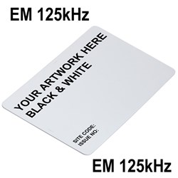 NEPTUNE EM 125kHz ISO CARD BLACK & WHITE PRINT 1 SIDE