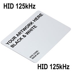 NEPTUNE HID 125kHz ISO CARD BLACK & WHITE PRINT 1 SIDE