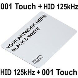 ACSS DUAL ISO CARD - LW 001 TOUCH & HID B & W PRINT 1 SIDE