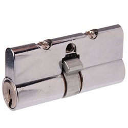 Austral Euro Double Cylinder with Lazy Cam and Stop Spring to suit Ultimate Series LW4 Profile KA10 Rekeyable Satin Chrome 62mm - AA8C4/KA10