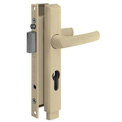 Austral Elegance Push 2 Go Hinged Security Door Lock Set Less Cylinder in Primrose Gloss - ELP2G/PRGL