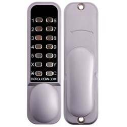 Borg Mechanical Digital Door Lock with Knob Easicode Pro and Holdback Satin Chrome - BL2201SCECP