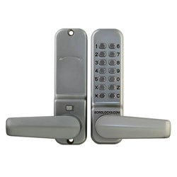 Borg Mechanical Digital Door Lock with Lever Easicode Pro and Holdback Satin Chrome - BL2401SCECP