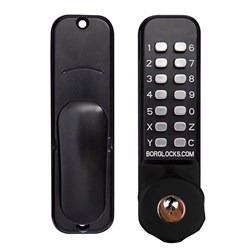 BORG DIGITAL LOCK KNOB KEY O/R M/GRADE PRO BLK FINISH