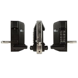 Borg Mechanical Digital Gate Lock with Anti Climb Case Lever Marine Grade Black - BL3400GATE